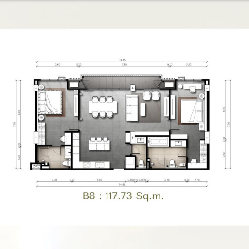 The Panora Estuaria, 2 Bedroom - from 95 m² to 119 m²