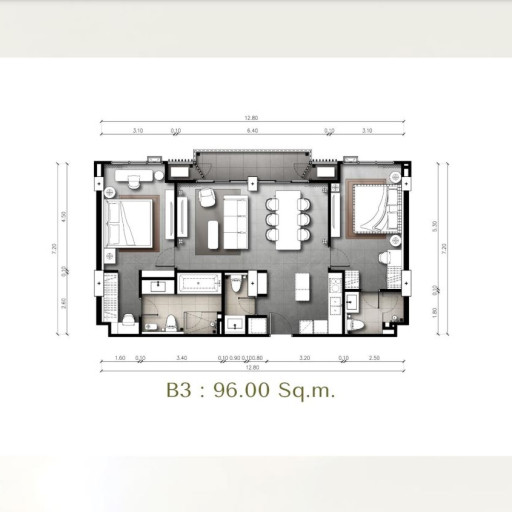 The Panora Estuaria, 2 Bedroom - from 95 m² to 119 m²