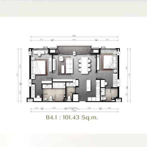 The Panora Estuaria, 2 Bedroom - from 95 m² to 119 m²