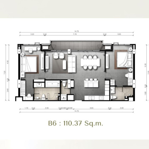 The Panora Estuaria, 2 Bedroom - from 95 m² to 119 m²